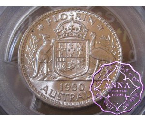 Australia 1960 Florin PCGS MS64+