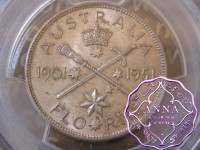 Australia 1951 Golden Jubilee Florin PCGS MS62