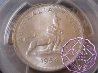 Australia 1954 Royal Visit Florin PCGS MS63