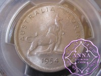 Australia 1954 Royal Visit Florin PCGS MS65