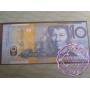1993 $10 NPA Banknote & Pane of 25 STAMPS Red 000056