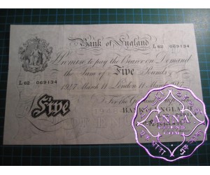 Great Britain Bank of England 5 Pounds 20.5.1947 Pick 342 aUNC