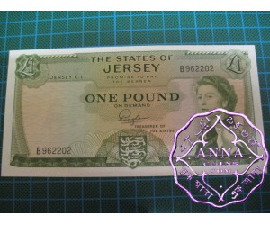 Jersey 1963 One Pound Pick 8a UNC