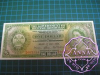 British Honduras $1 1.5.1965 Pick 28b UNC