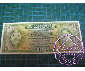 British Honduras $1 1.5.1965 Pick 28b UNC