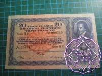 Switzerland Schweizerische Nationalbank 20 Franken 27.8.1937 Pick 39f UNC