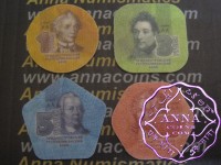 Transnistria 2014 Set of 4 Composite Plastic Coins 1 3 5 10 Roubles UNC