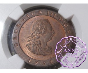 Isle of Man 1798 George III copper Proof 1/2 Penny NGC PR64RB