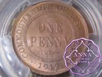 Australia 1912 Penny PCGS MS63RB