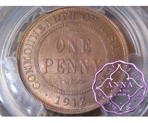 Australia 1912 Penny PCGS MS63RB