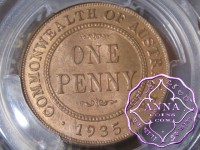 Australia 1935 Penny PCGS MS64RB
