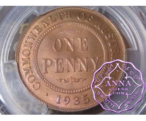Australia 1935 Penny PCGS MS64RB