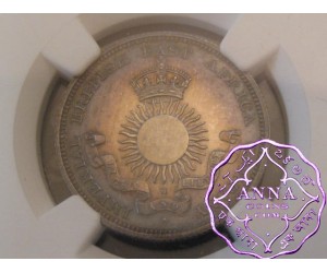 Mombasa 1890 H British Colony Specimen Half Rupee NGC SP63