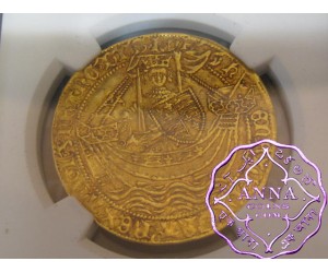 Great Britain 1422-30 1st Reign Henry VI Gold Noble NGC AU55