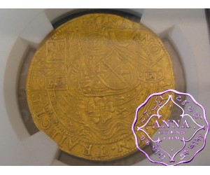 Netherlands 1600-01 Utrecht Provincial Gold Imitative Rose Noble NGC MS61