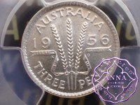 Australia 1956 Threepence PCGS MS63 Australia 1956 Threepence PCGS MS63