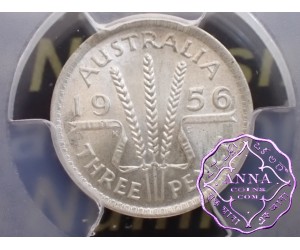 Australia 1956 Threepence PCGS MS65