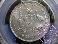 Australia 1928 Florin PCGS MS62