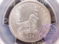 Australia 1954 Royal Visit Florin PCGS MS64