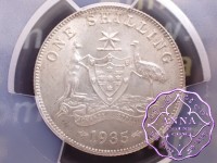 Australia 1935 Shilling PCGS UNC Detail