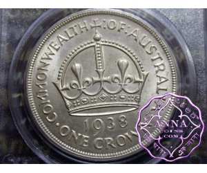 Australia 1938 Crown PCGS MS62