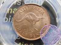 Australia 1943 I Halfpenny PCGS MS64RB Australia 1943 I Halfpenny PCGS MS64RB
