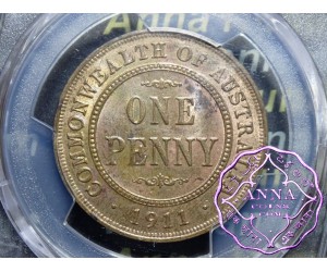 Australia 1911 Penny PCGS MS63RB