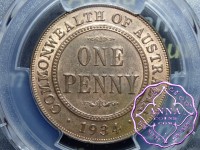 Australia 1934 Penny PCGS MS63RB