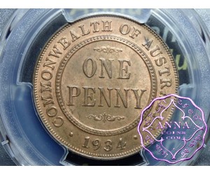 Australia 1934 Penny PCGS MS64RB