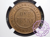 Australia 1935 Penny NGC MS62RB