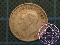 Australia George VI .50 Silver Threepence Average Circulated Condition