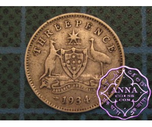 Australia 1934/3 Overdate Threepence