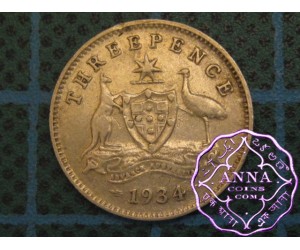 Australia 1934/3 Overdate Threepence