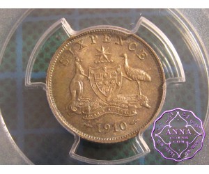Australia 1910 Sixpence PCGS MS63