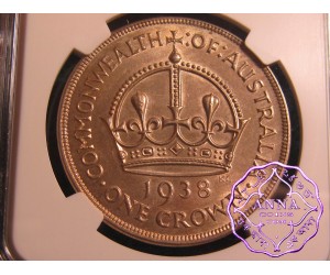 Australia 1938 Crown NGC MS61