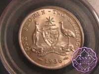 Australia 1936 Florin PCGS MS65