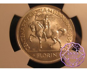 Australia 1934/5 George V Melbourne Florin NGC MS65