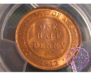 Australia 1912 H Halfpenny PCGS MS64RD