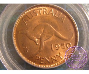 Australia 1950 M Penny PCGS MS64RD
