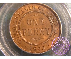Australia 1933 Penny PCGS MS63RB