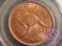 Australia 1949 M Penny PCGS MS63RD