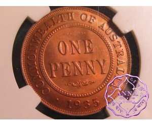 Australia 1935 Penny NGC MS64RB