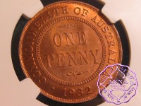 Australia 1932 Penny NGC MS63RB