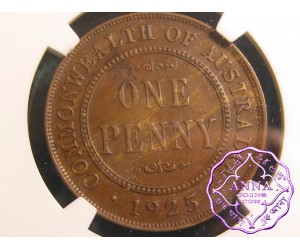 Australia 1925 Penny NGC XF45BN