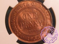 Australia 1936 Penny NGC MS63RB