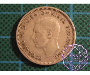 Australia George VI .50 Silver Shilling Average Circulated Condition