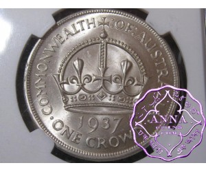 Australia 1937 Crown NGC MS63