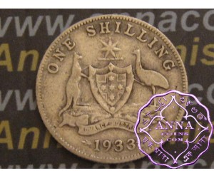 Australia 1933 Shilling Average Circulated Condition
