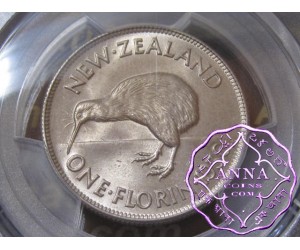 New Zealand 1936 Florin PCGS MS64