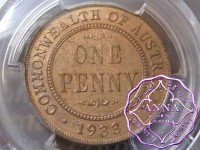 Australia 1933 Penny PCGS MS64RB